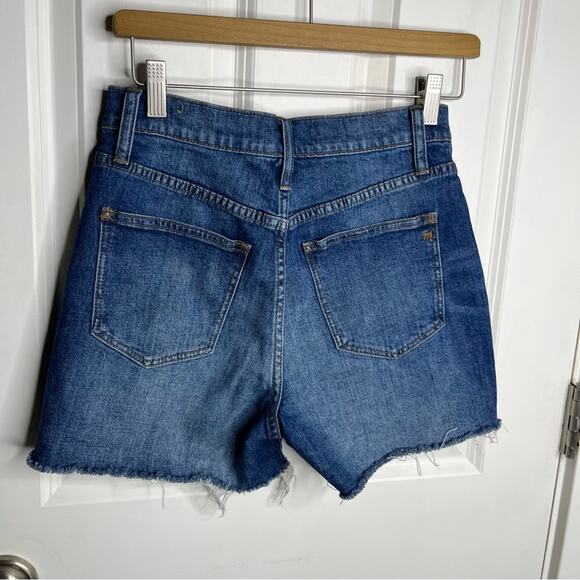 Madewell High Rise Medium Wash Cut Off Denim Shorts Size 25 - Picture 5 of 8